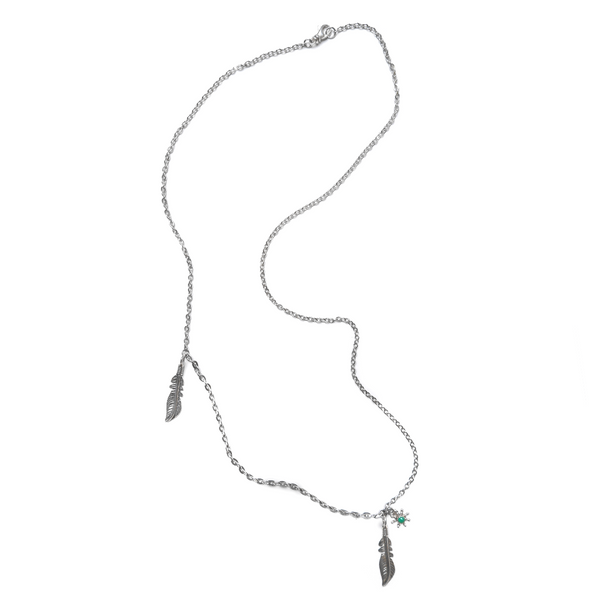 Double Feather sun necklace (1of1)