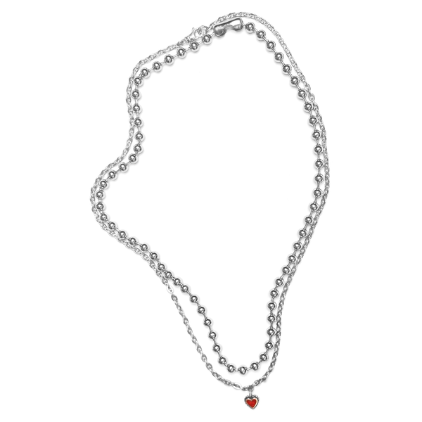 Double Stack Heart Necklace (1of1)