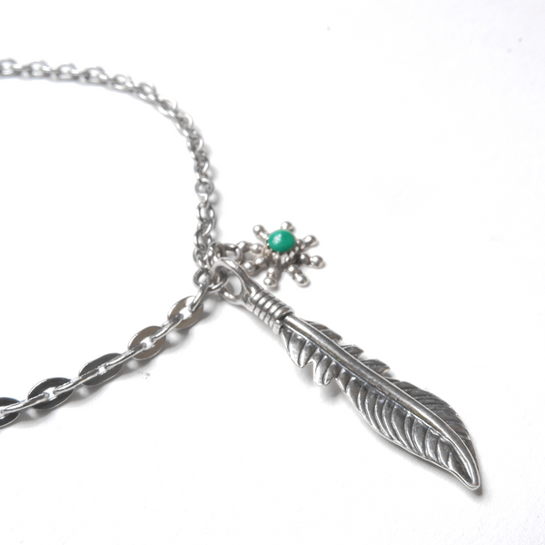 Double Feather sun necklace (1of1)